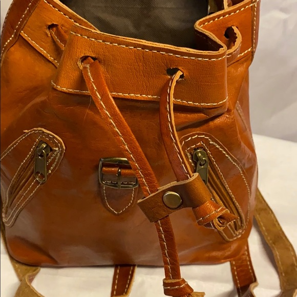 Moroccan Leather Backpack - Picture 8 of 14